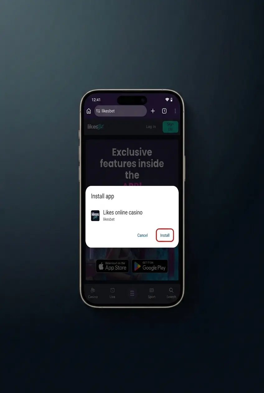 Android PWA installation guide showing steps to add a mobile website to the home screen and sign in