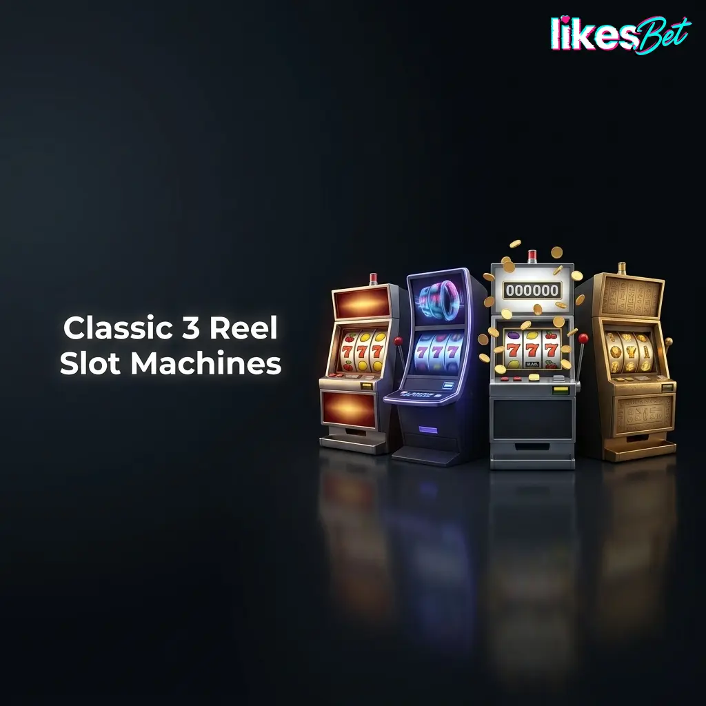 Classic 3 reel slot machine with fruit, bar, seven and bell symbols on a simple paytable