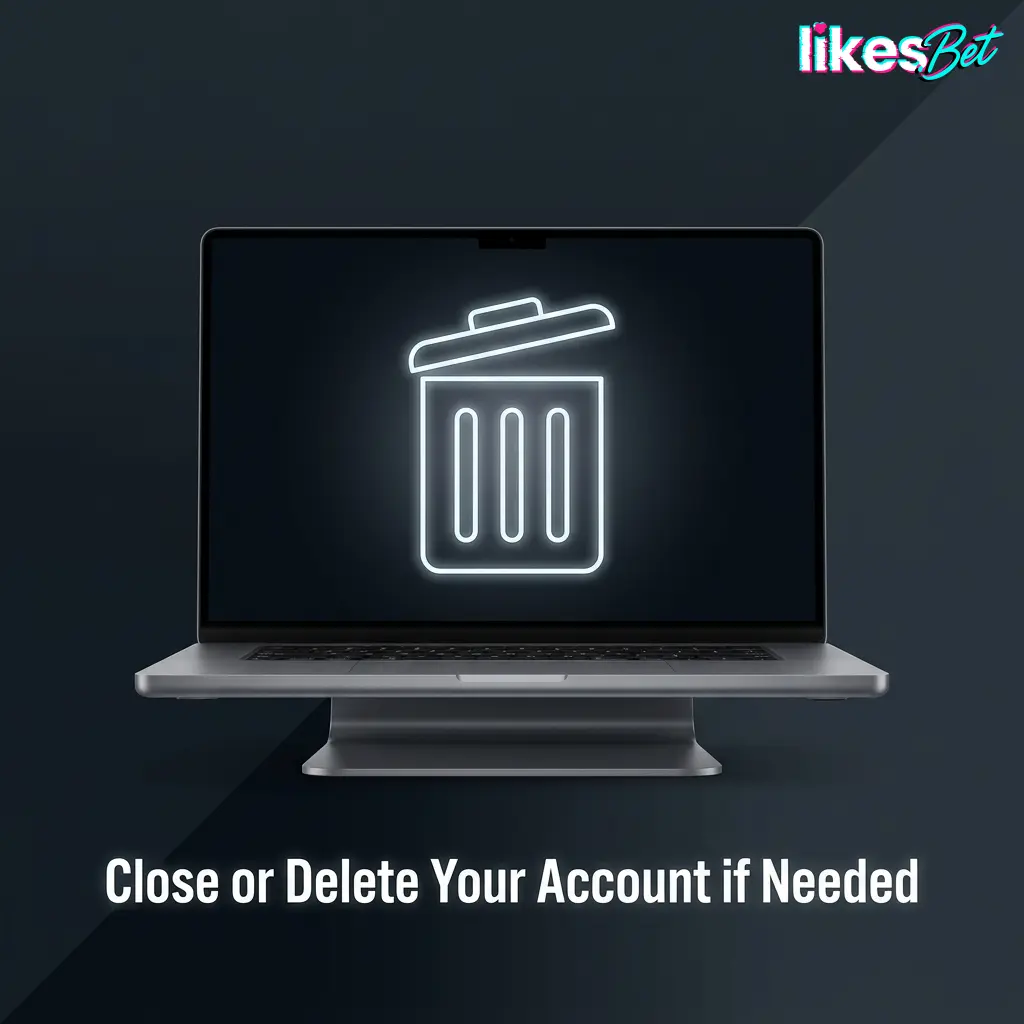 LikesBet account closure guide covering withdrawals, support contact, security checks, and GDPR erasure limits