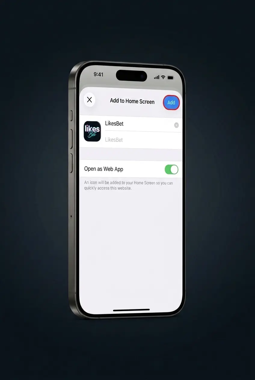 LikesBet iOS app download guide with four setup steps for iPhone and iPad