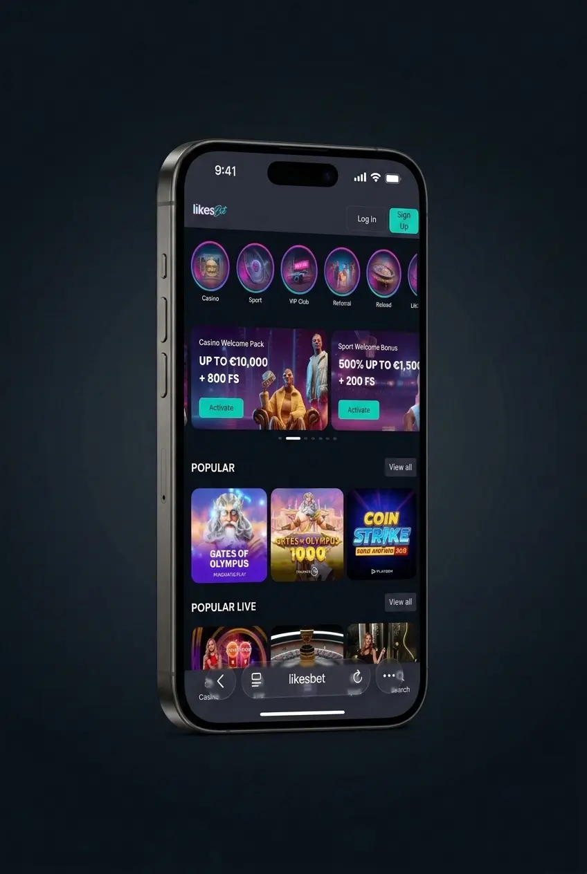 LikesBet iOS app download guide showing four setup steps for iPhone and iPad