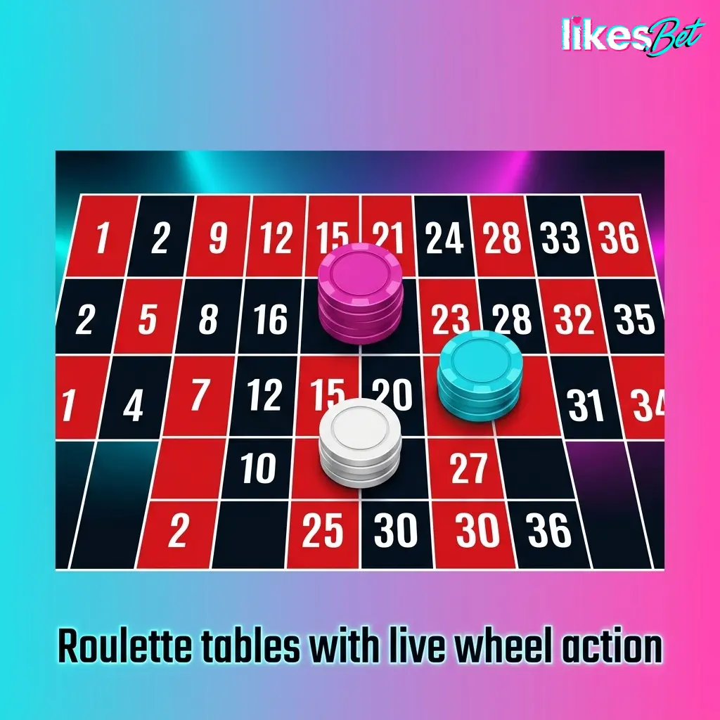 Live roulette table with spinning wheel, dealer action, betting options and payout rules