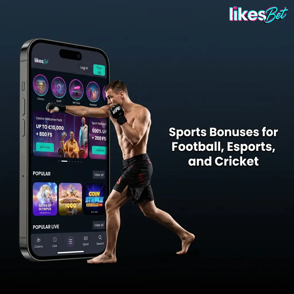 Sports bonuses for football, esports and cricket with welcome package, free spins, free bets and odds boosts