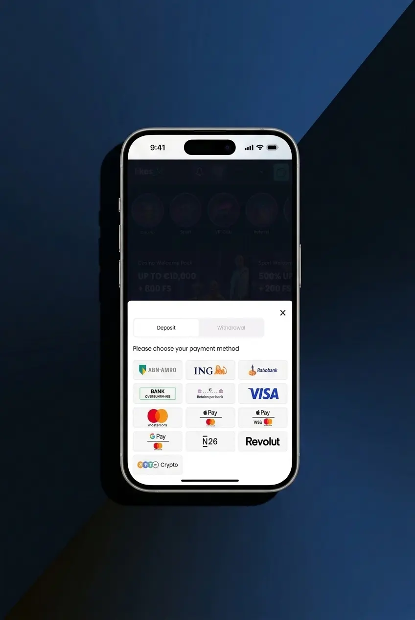 Mobile sports betting PWA showing sign-in, EUR balance check, bet slip updates, and pre-match or live bets