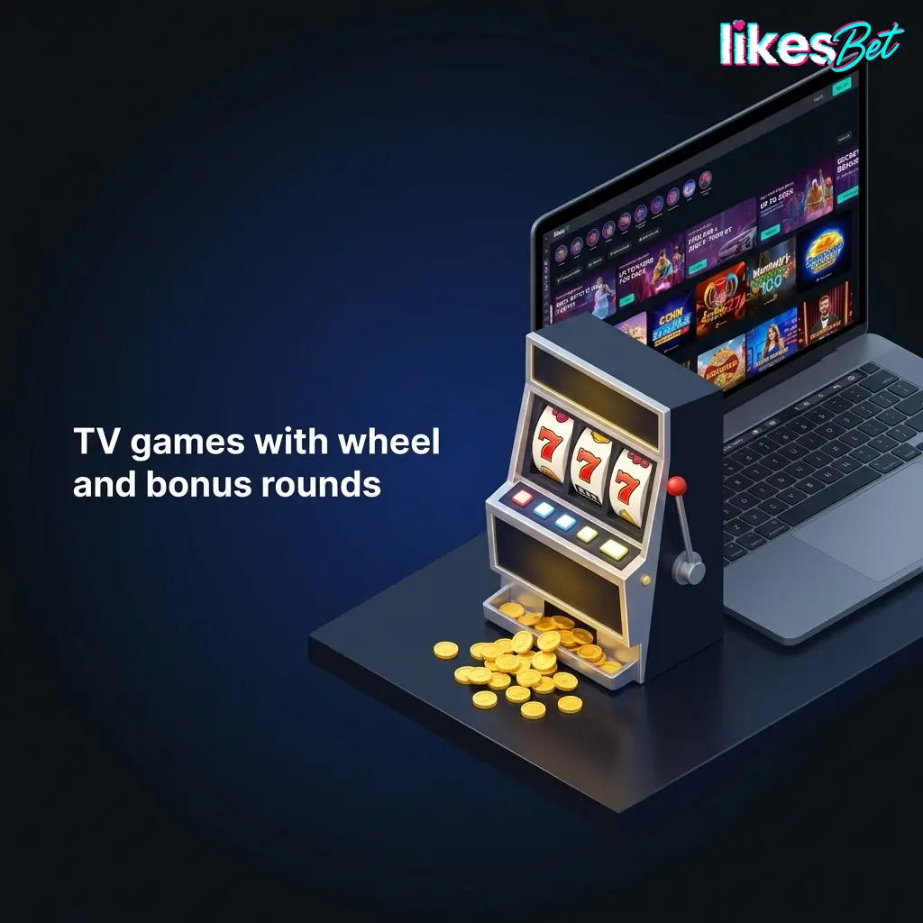 Live TV game show with spinning wheel, host, bonus rounds, multipliers and payout display