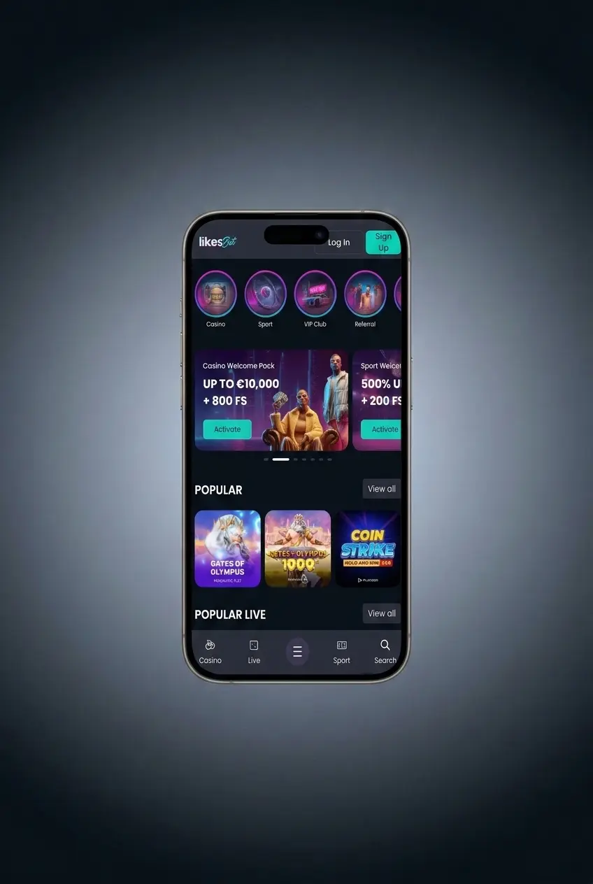 Five-step guide to start live casino play on LikesBet via desktop or mobile after login