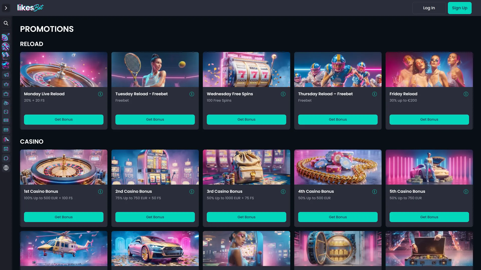 Explore the wide variety of bonuses available on the official LikesBet platform in the Netherlands.