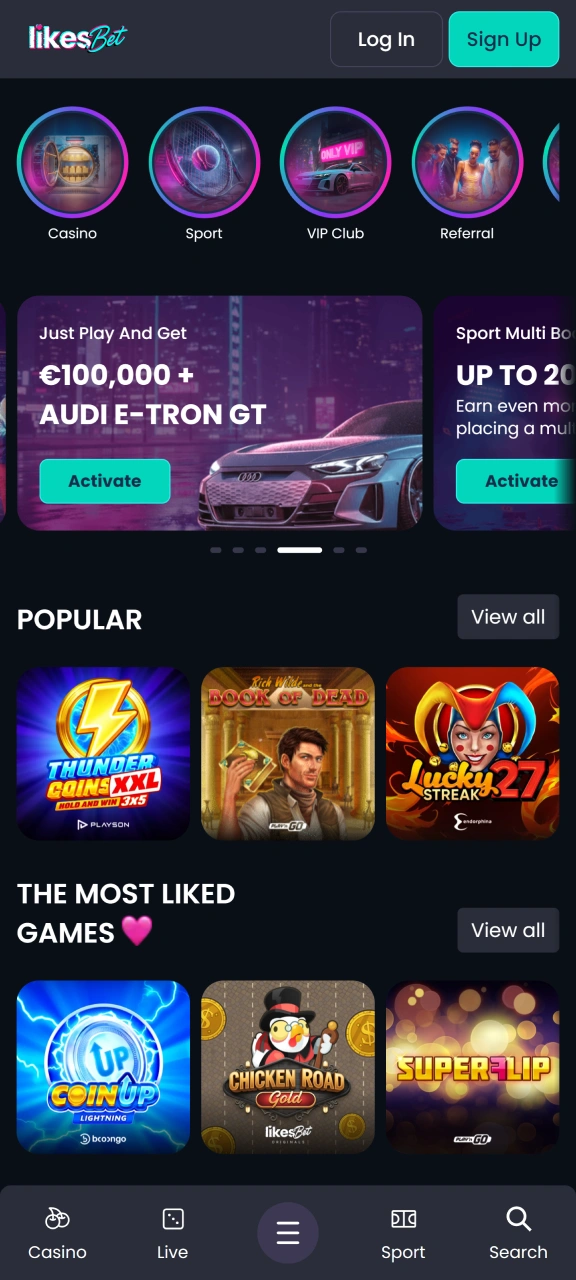 Enjoy all the features and don't miss a thing on the LikesBet app.